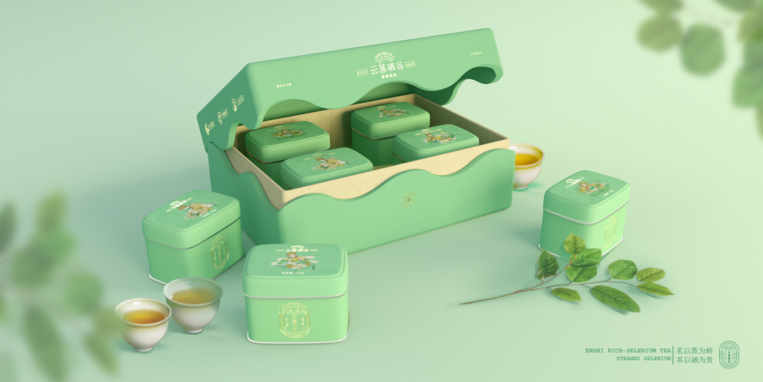 这样的插画风茶叶包装设计，让你“品”出精致感