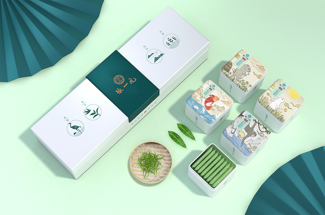 这样的插画风茶叶包装设计，让你“品”出精致感